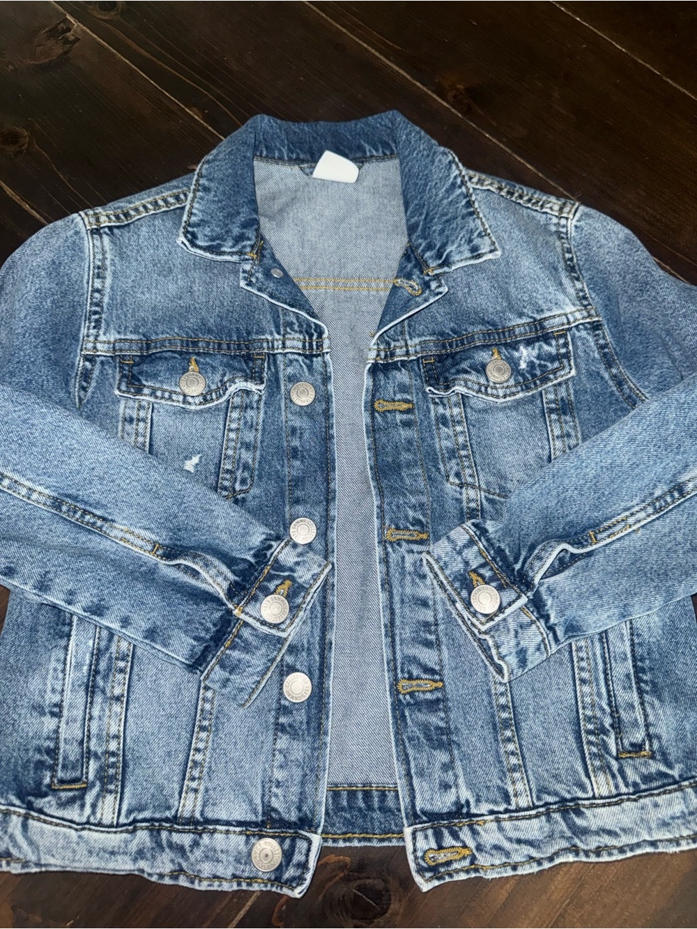 Zara Kids Distressed Jean Jacket Size 8